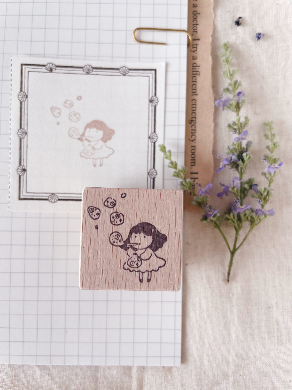 msbulat Let It Out Rubber Stamp - Smidapaper Ikigai Shop