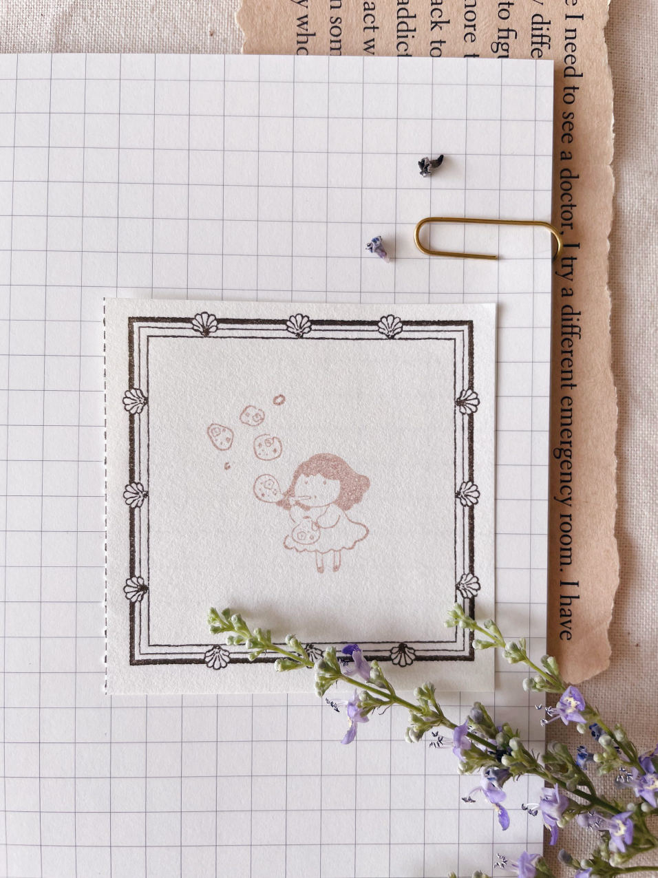 msbulat Let It Out Rubber Stamp - Smidapaper Ikigai Shop