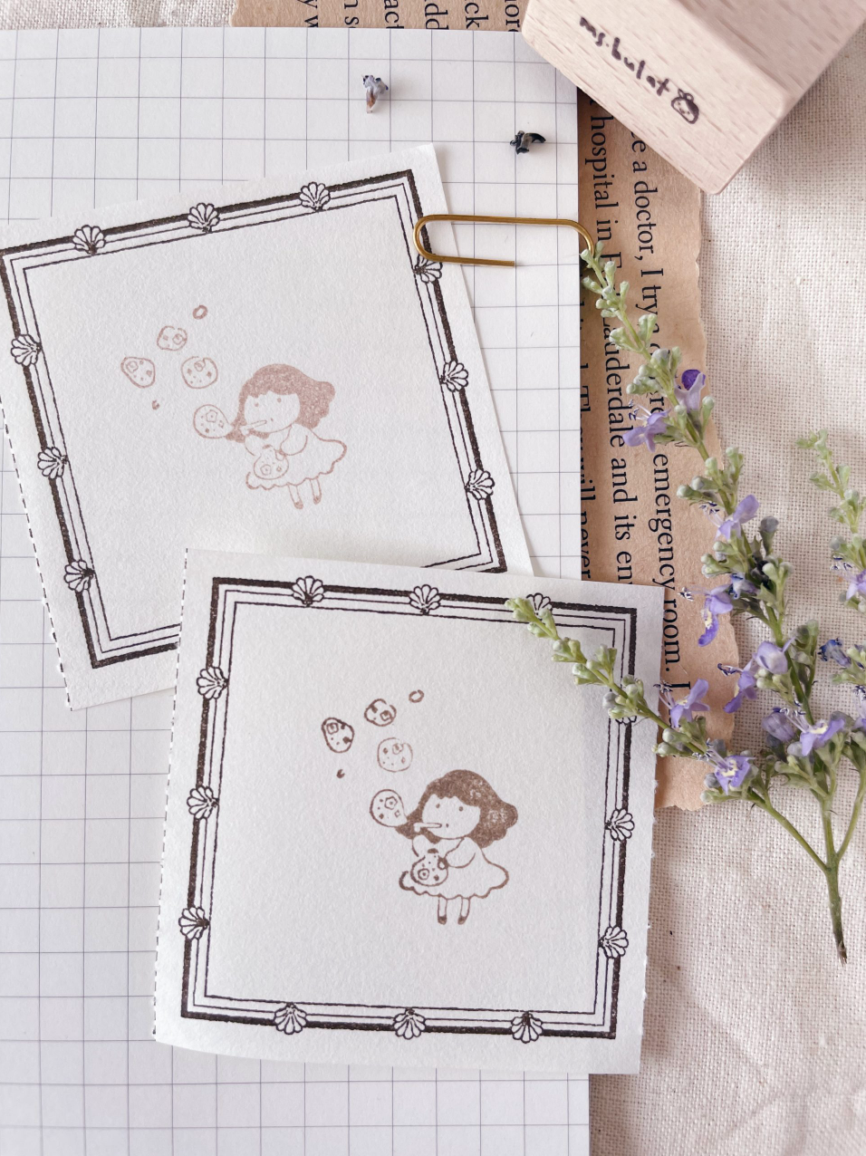 msbulat Let It Out Rubber Stamp - Smidapaper Ikigai Shop