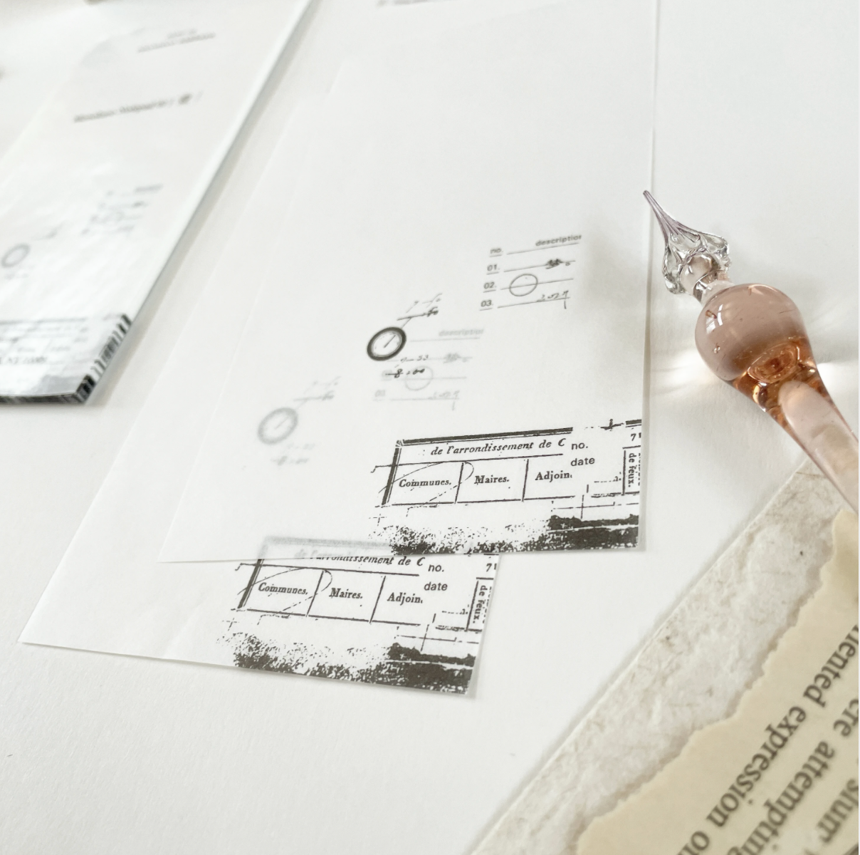 Monokuro Leaf paper Notepad 01 - Smidapaper Ikigai Shop