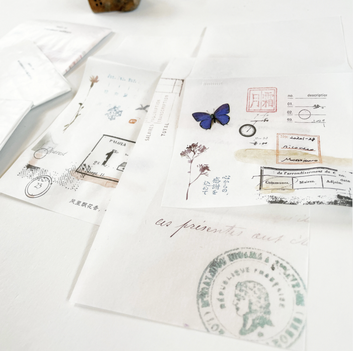 Monokuro Leaf paper Notepad 01 - Smidapaper Ikigai Shop