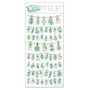 Mindwave Flower Garland Stickers: Mint - Smidapaper Ikigai Shop