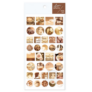 Mindwave Sheer Photo Point Stickers: Brown - Smidapaper Ikigai Shop