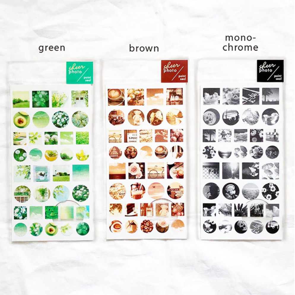 Mindwave Sheer Photo Point Stickers: Monochrome - Smidapaper Ikigai Shop
