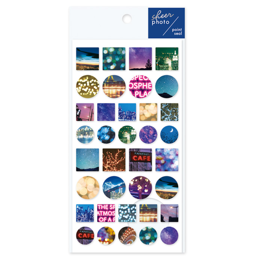 Mindwave Sheer Photo Point Stickers: Night View - Smidapaper Ikigai Shop