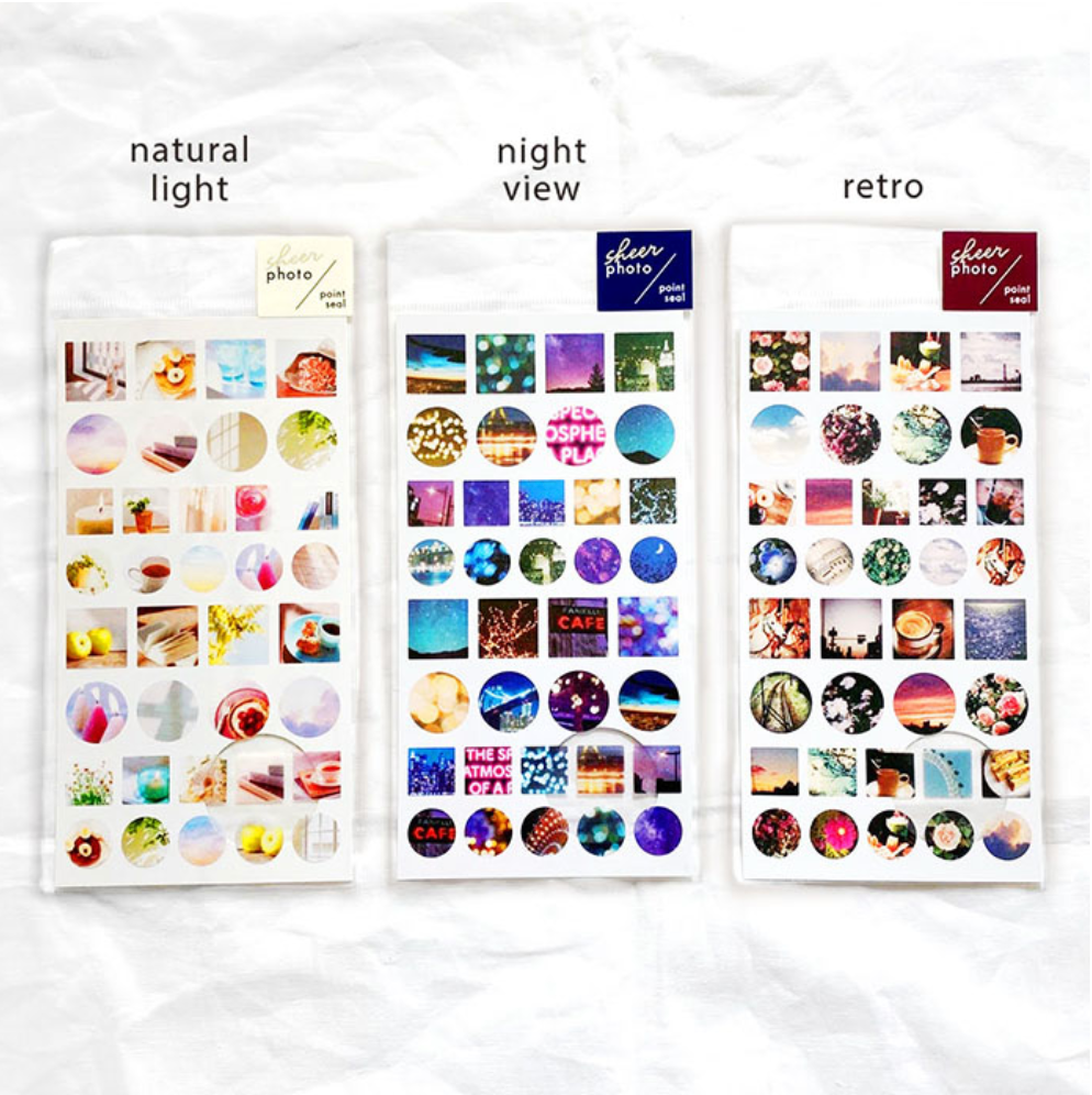 Mindwave Sheer Photo Point Stickers: Night View - Smidapaper Ikigai Shop