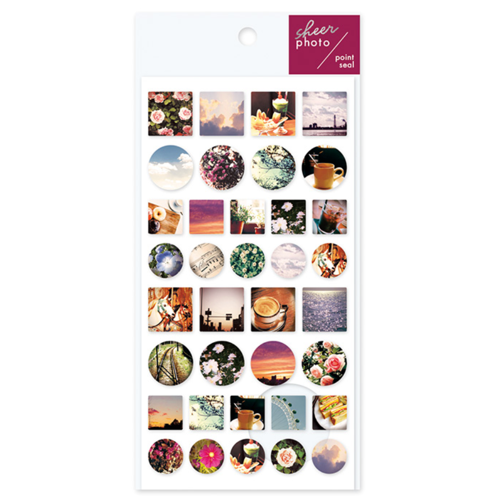 Mindwave Sheer Photo Point Stickers: Retro - Smidapaper Ikigai Shop