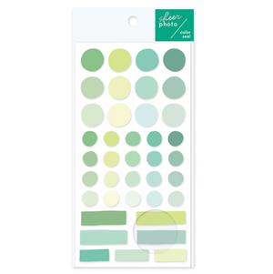 Mindwave Sheer Photo Colour Stickers: Green - Smidapaper Ikigai Shop