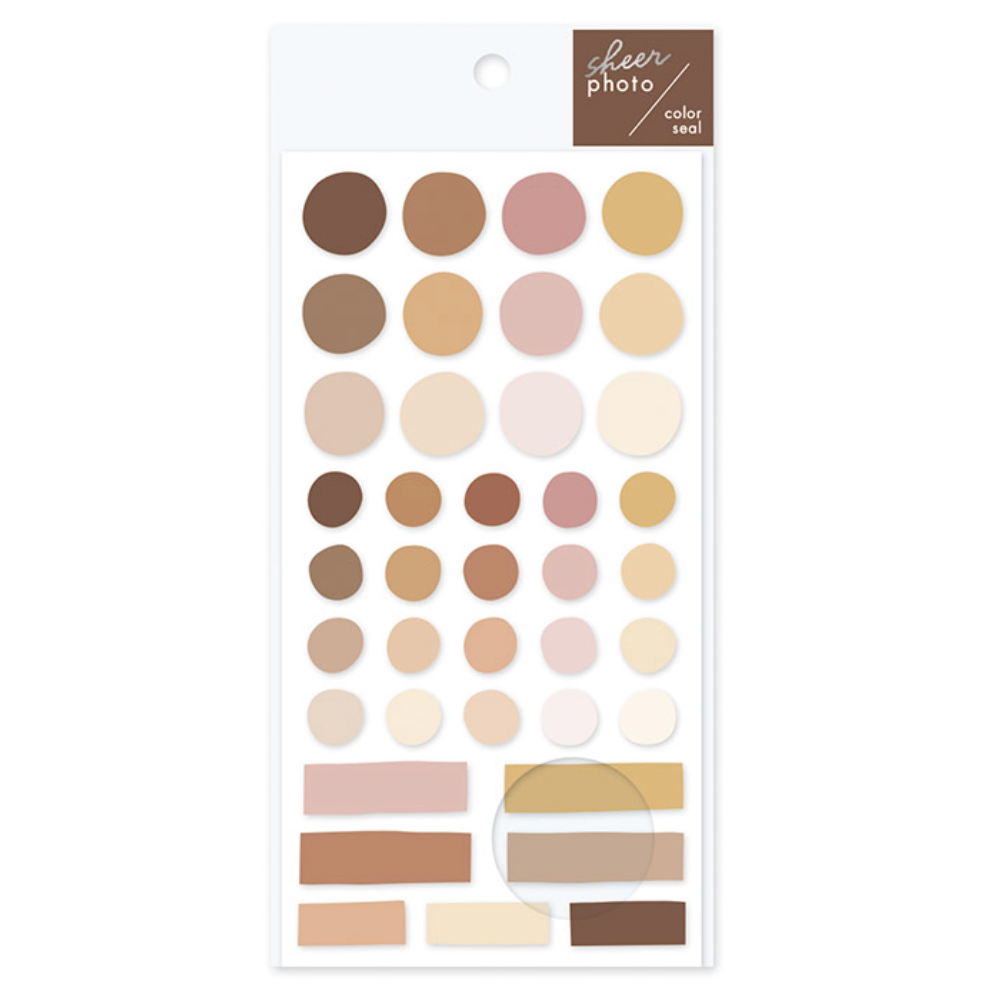Mindwave Sheer Photo Colour Stickers: Brown - Smidapaper Ikigai Shop