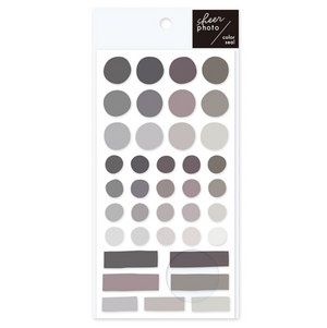 Mindwave Sheer Photo Colour Stickers: Monochrome - Smidapaper Ikigai Shop