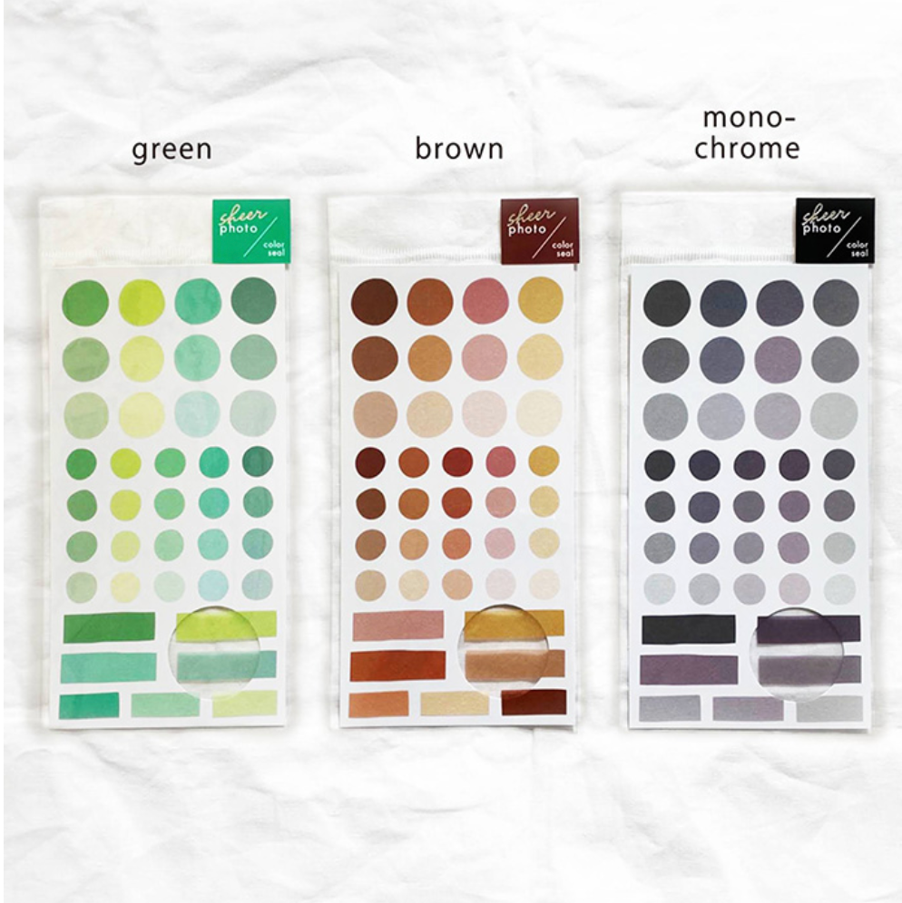 Mindwave Sheer Photo Colour Stickers: Monochrome - Smidapaper Ikigai Shop
