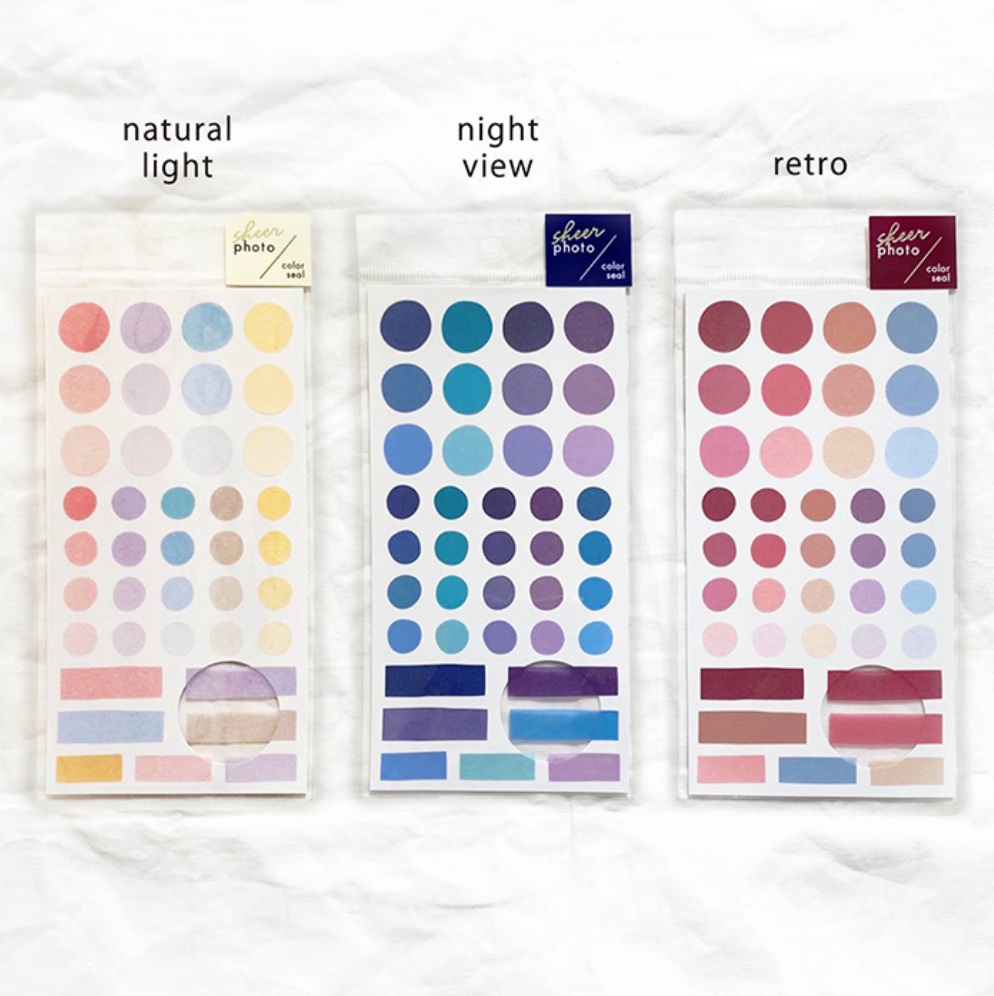 Mindwave Sheer Photo Colour Stickers: Natural Light - Smidapaper Ikigai Shop