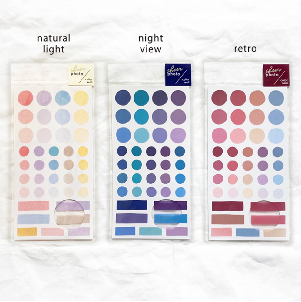 Mindwave Sheer Photo Colour Stickers: Night View - Smidapaper Ikigai Shop