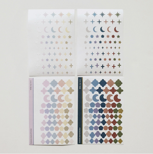 Milky Way Stickers (Pastel and Dark) - Smidapaper Ikigai Shop