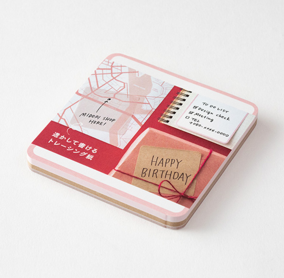 Midori Selectable Sticky Note-Pink - Smidapaper Ikigai Shop