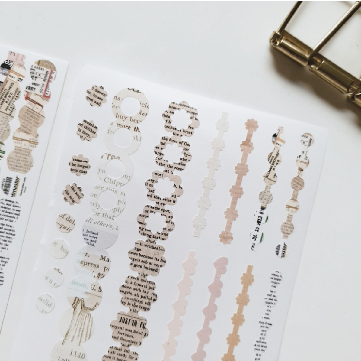 Line Stickers (2 sheets) - Smidapaper Ikigai Shop
