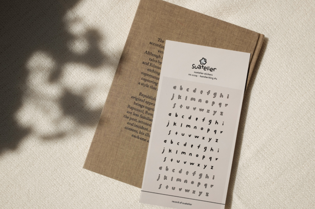 Suatelier Handwriting #1 Stickers - Smidapaper Ikigai Shop