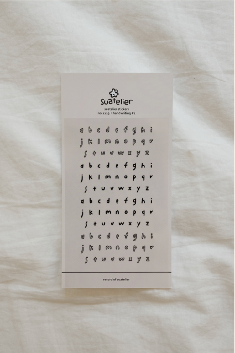 Suatelier Handwriting #1 Stickers - Smidapaper Ikigai Shop