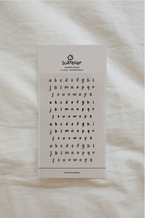 Suatelier Handwriting #1 Stickers - Smidapaper Ikigai Shop