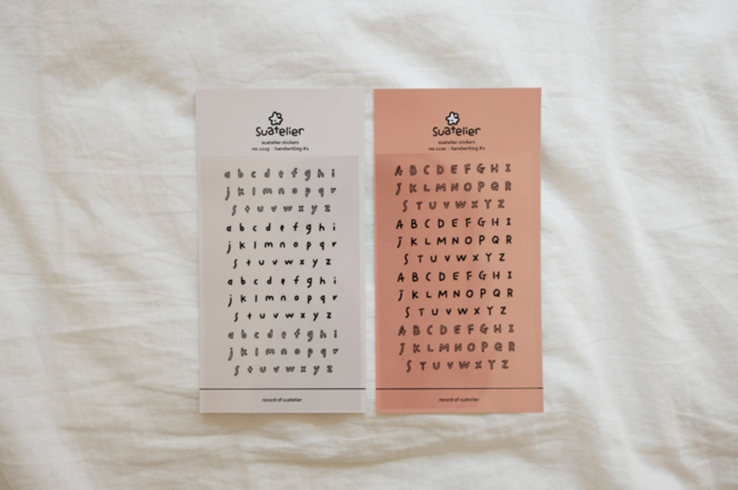 Suatelier Handwriting #1 Stickers - Smidapaper Ikigai Shop