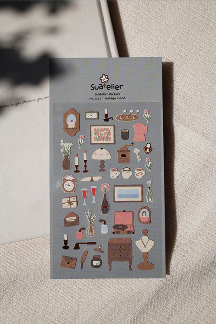 Suatelier Vintage Mood Stickers - Smidapaper Ikigai Shop