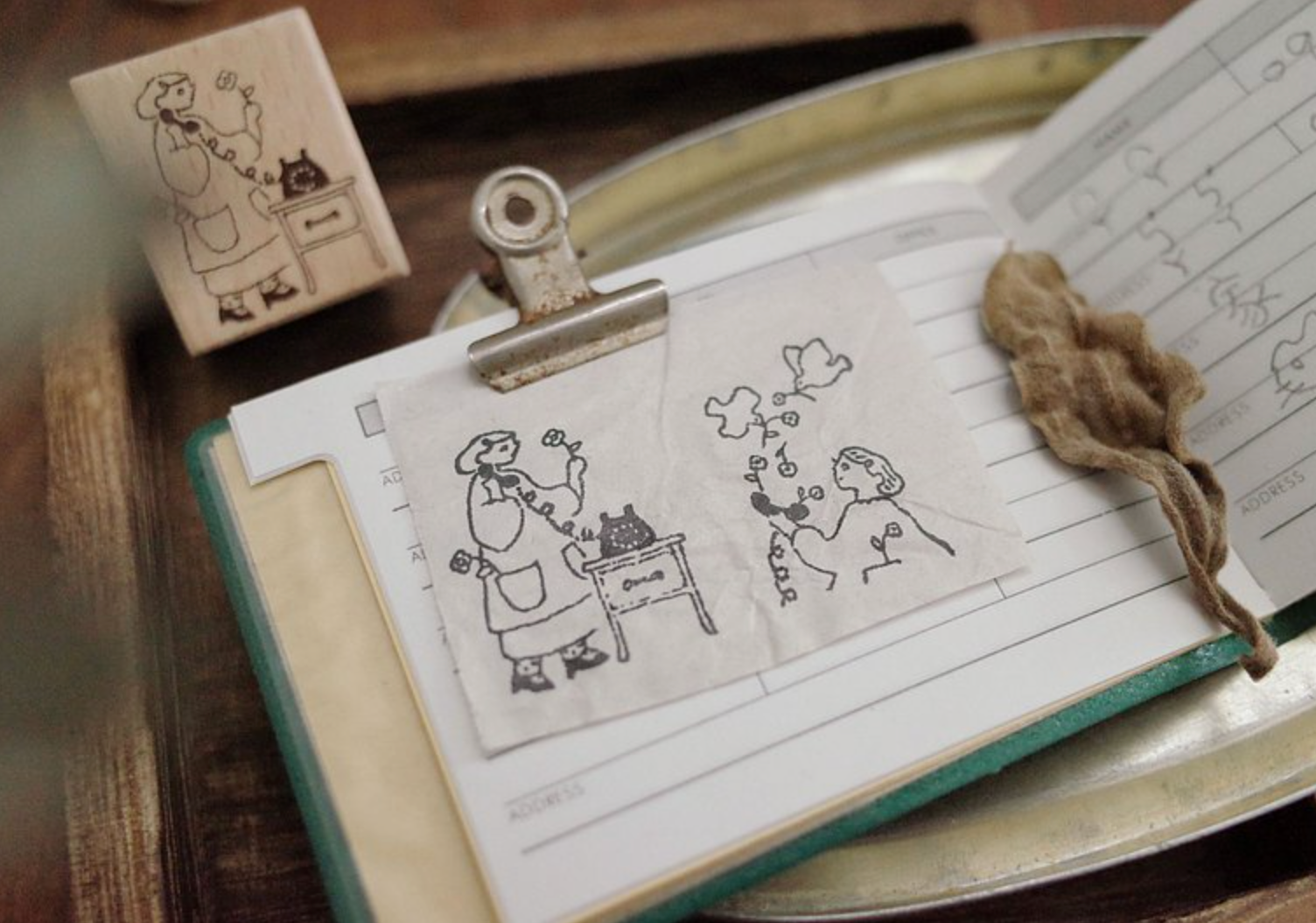 Misshoegg The Flower Rubber Stamp (set of 2) - Smidapaper Ikigai Shop