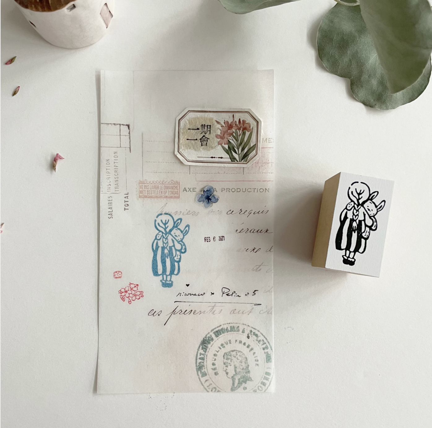 Nico Neco x PEPIN Rubber Stamp: Forever - Smidapaper Ikigai Shop