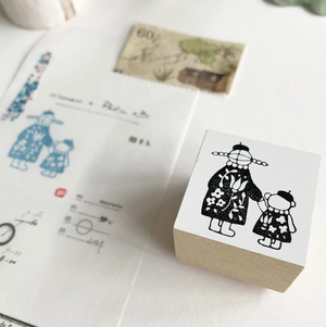 Nico Neco x PEPIN Rubber Stamp: Hold Hands - Smidapaper Ikigai Shop