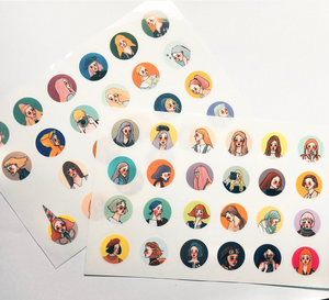 La Dolce Vita Circle Girls Transfer Sticker - Smidapaper Ikigai Shop