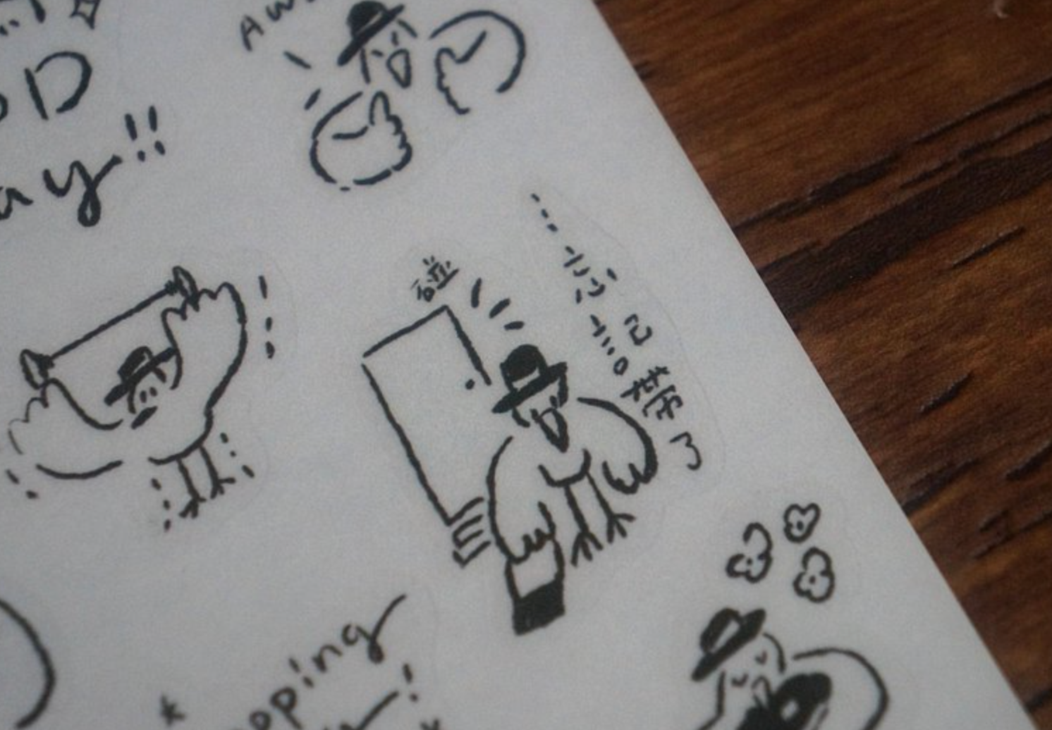 Yamadoro Mr Bird's So Tired Everyday Transfer Stickers - Smidapaper Ikigai Shop