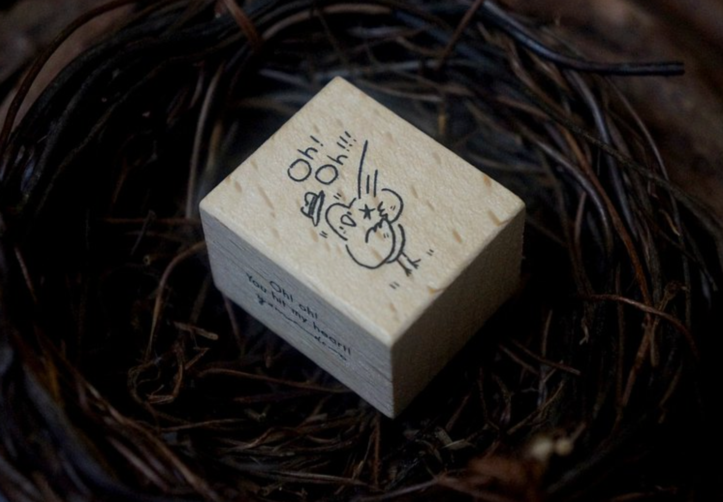Yamadoro You Hit My Heart Rubber Stamp - Smidapaper Ikigai Shop