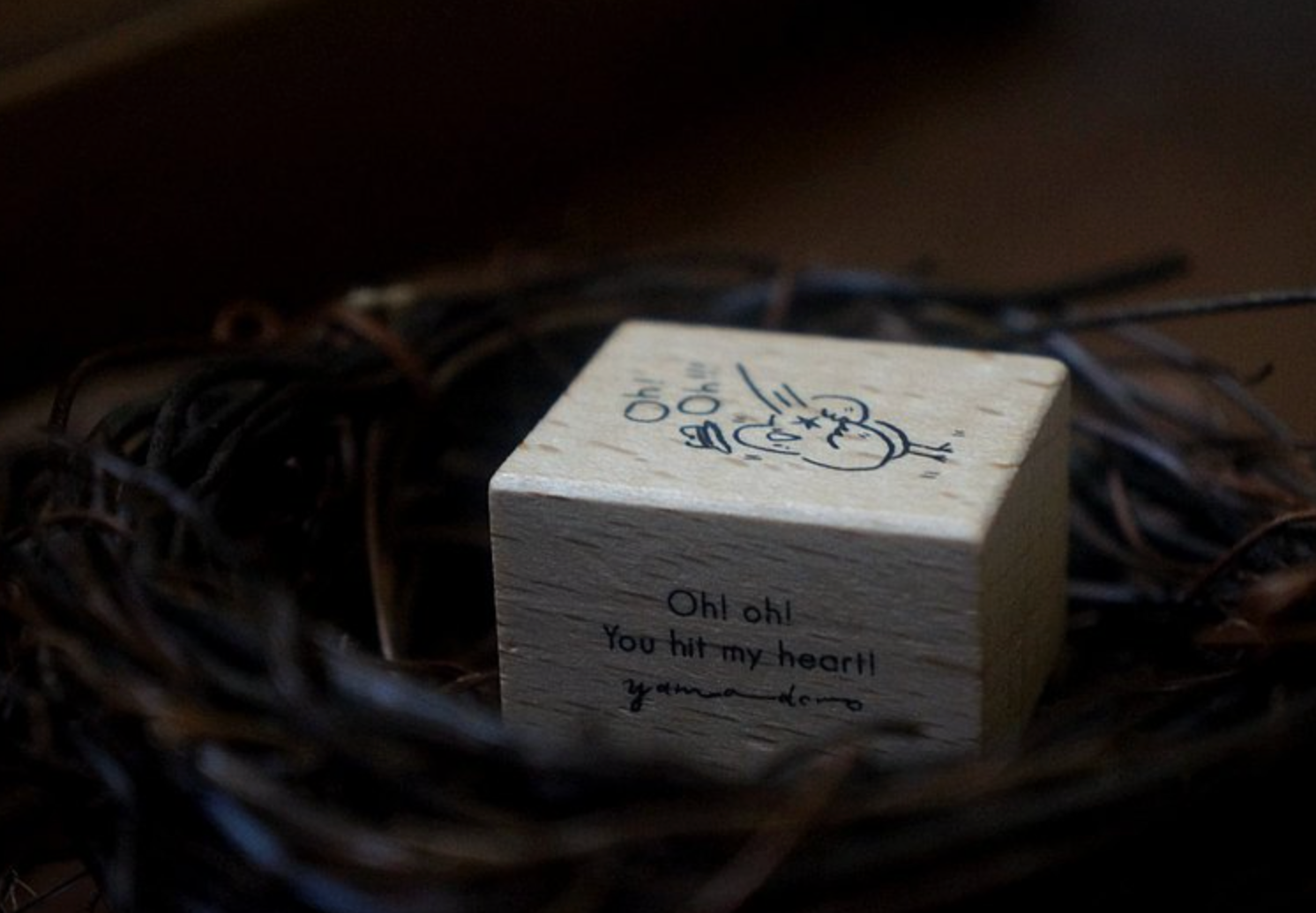 Yamadoro You Hit My Heart Rubber Stamp - Smidapaper Ikigai Shop