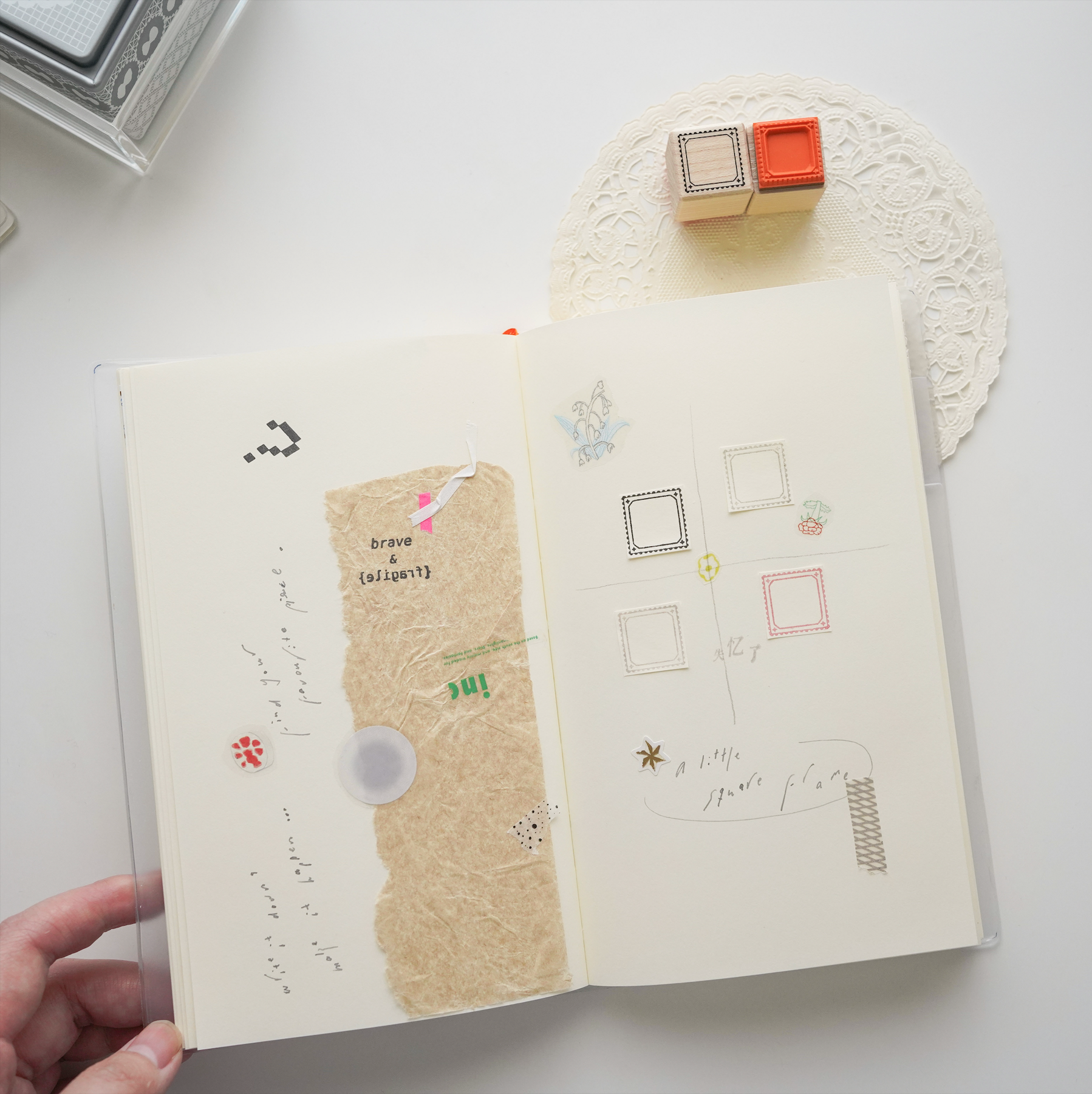 Peho Design: Mini Square Frame Rubber Stamp - Smidapaper Ikigai Shop