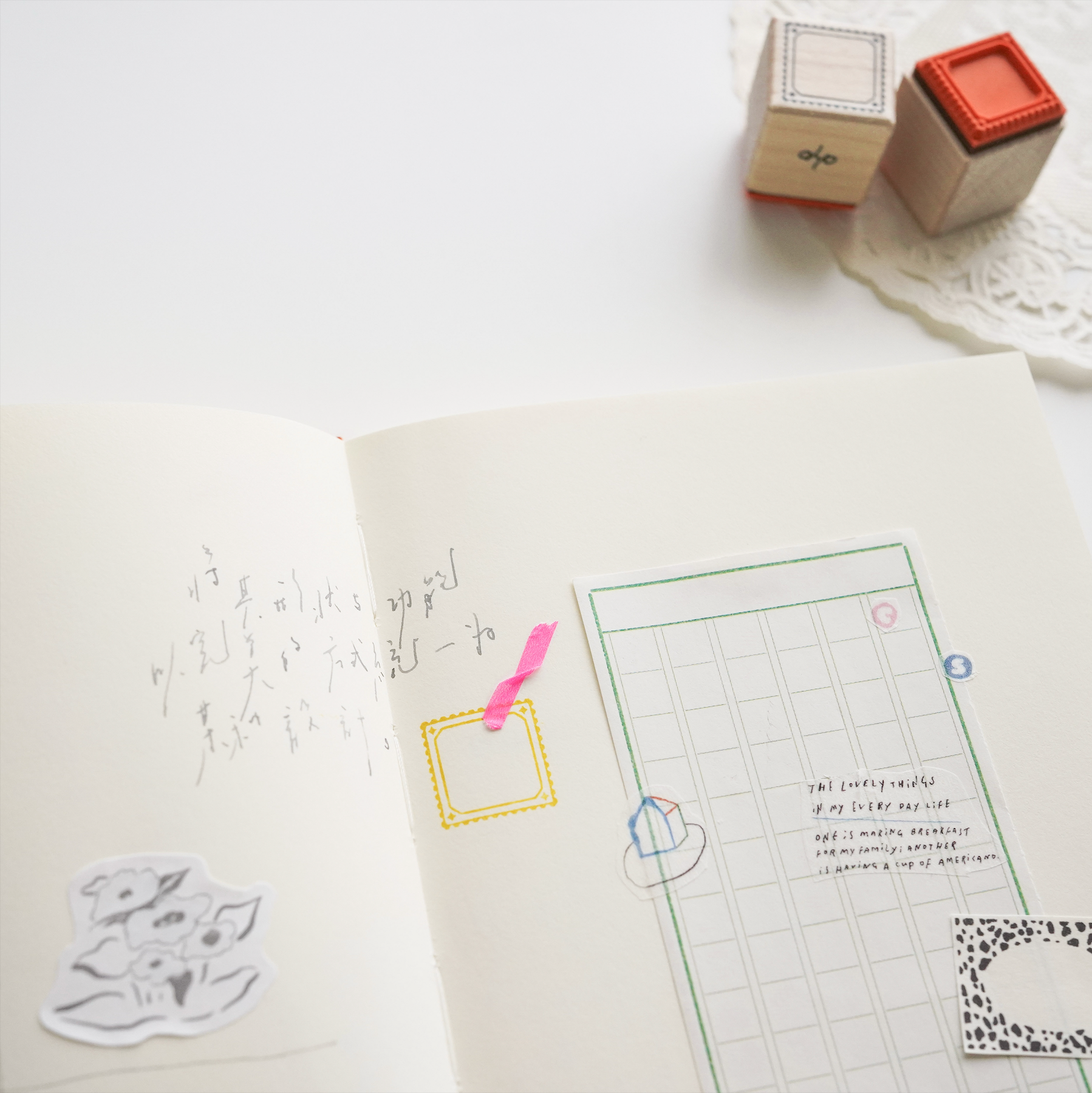 Peho Design: Mini Square Frame Rubber Stamp - Smidapaper Ikigai Shop