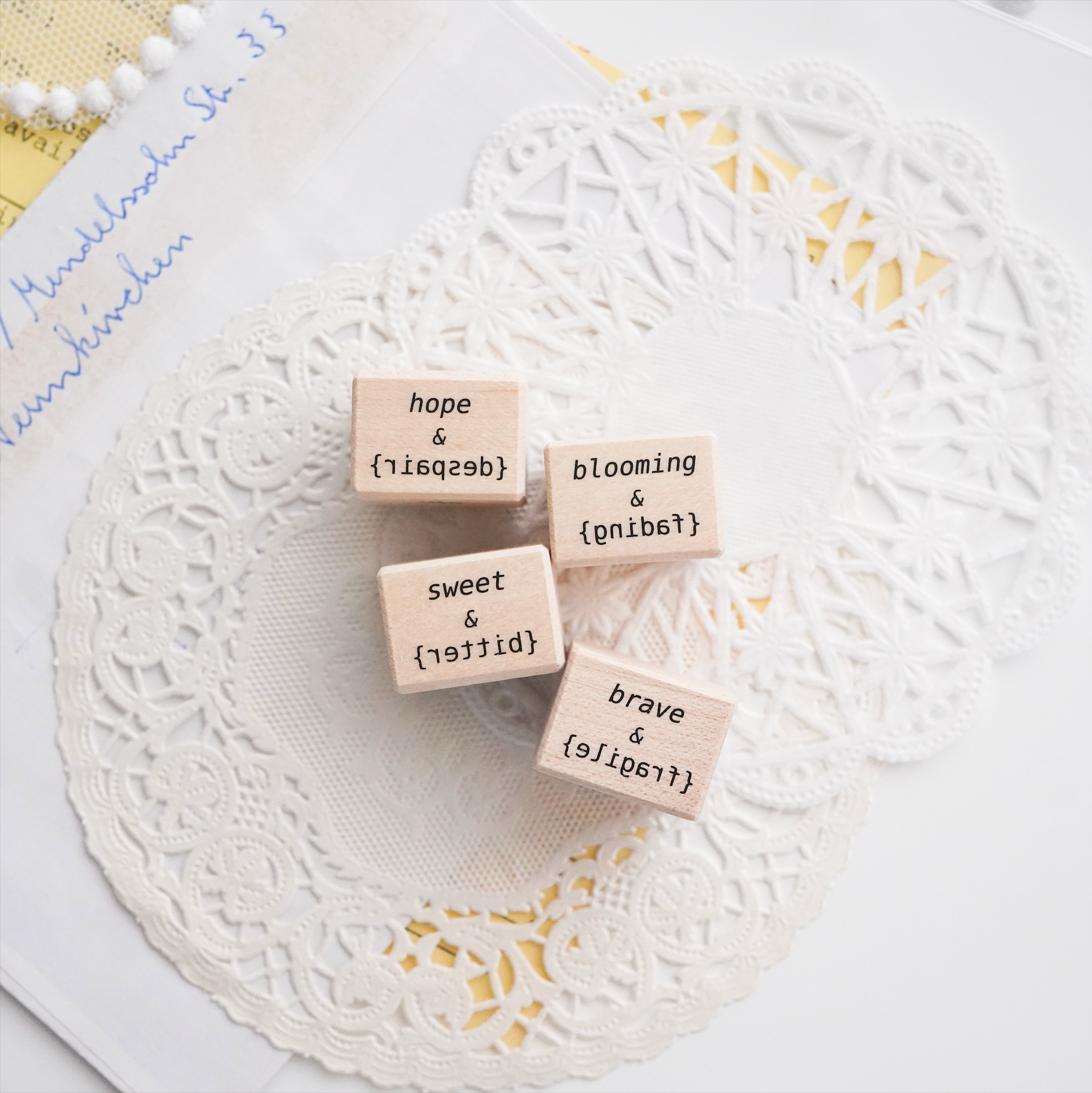 Peho Design: Sweet & Bitter Rubber Stamp - Smidapaper Ikigai Shop