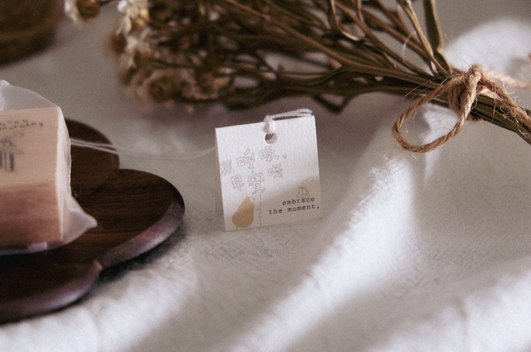 Tai x bighands Inner Peace: Embrace the Moment Rubber Stamp - Smidapaper Ikigai Shop