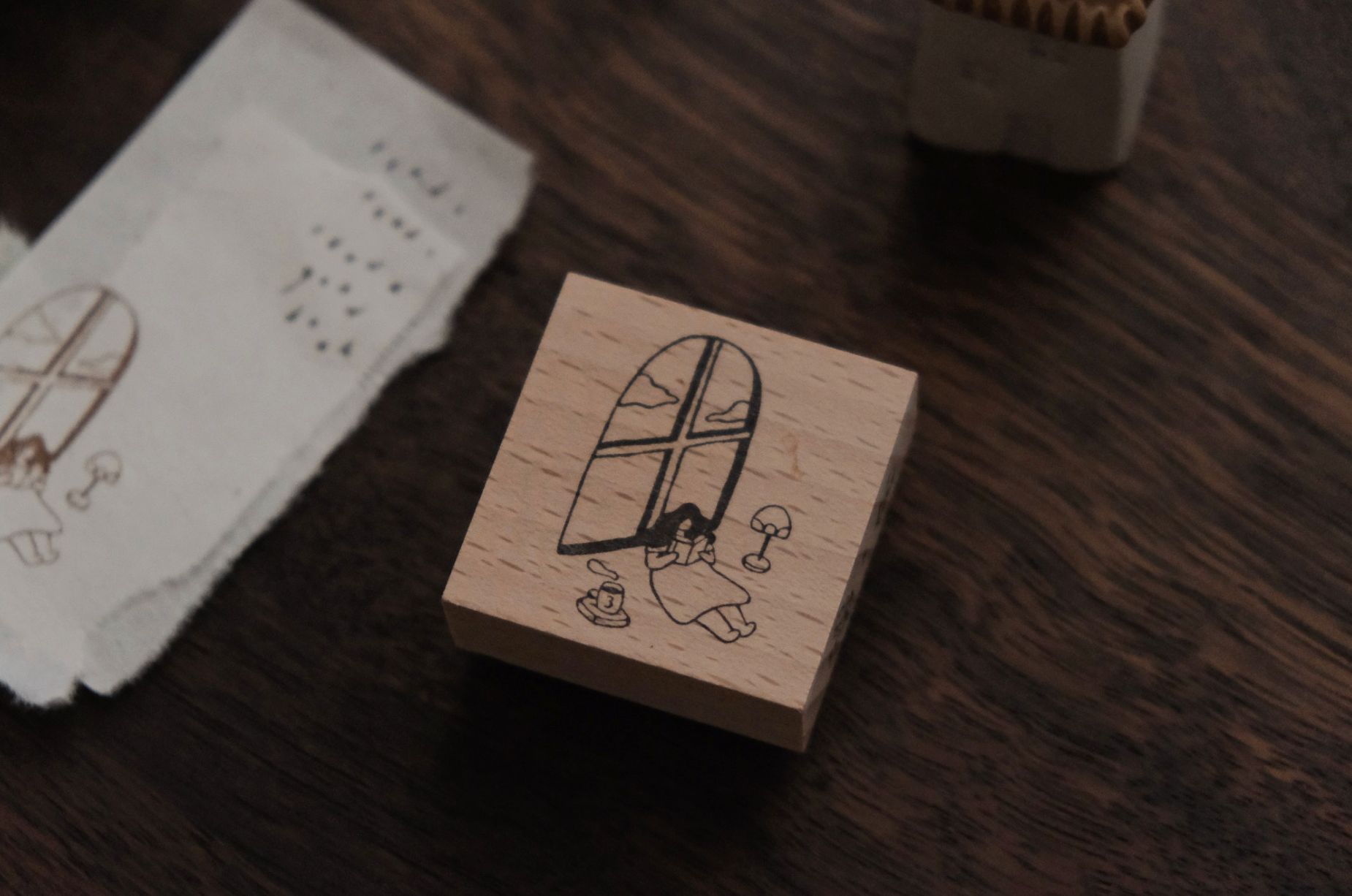 Tai x bighands Inner Peace: Read a Good Book Rubber Stamp - Smidapaper Ikigai Shop