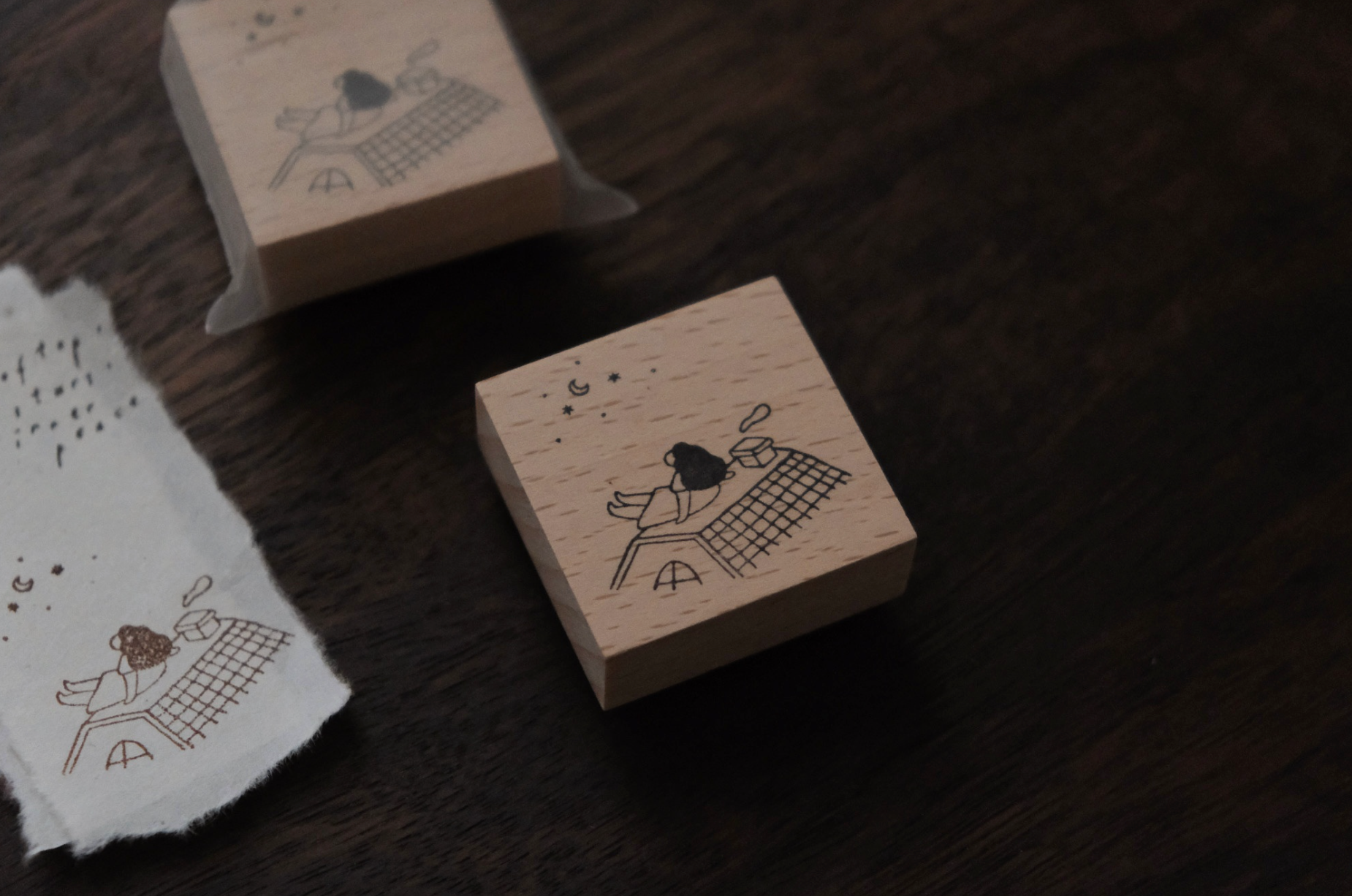 Tai x bighands Inner Peace: Look at the Stars Rubber Stamp - Smidapaper Ikigai Shop