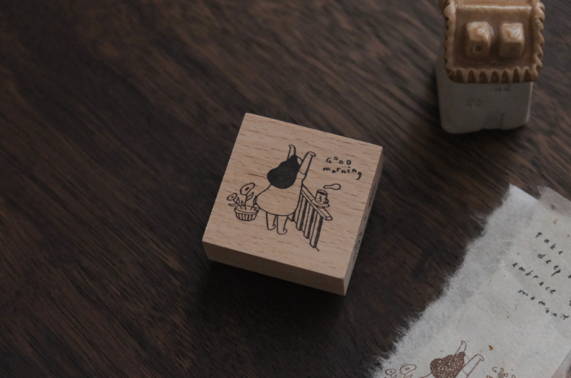 Tai x bighands Inner Peace: Embrace the Moment Rubber Stamp - Smidapaper Ikigai Shop