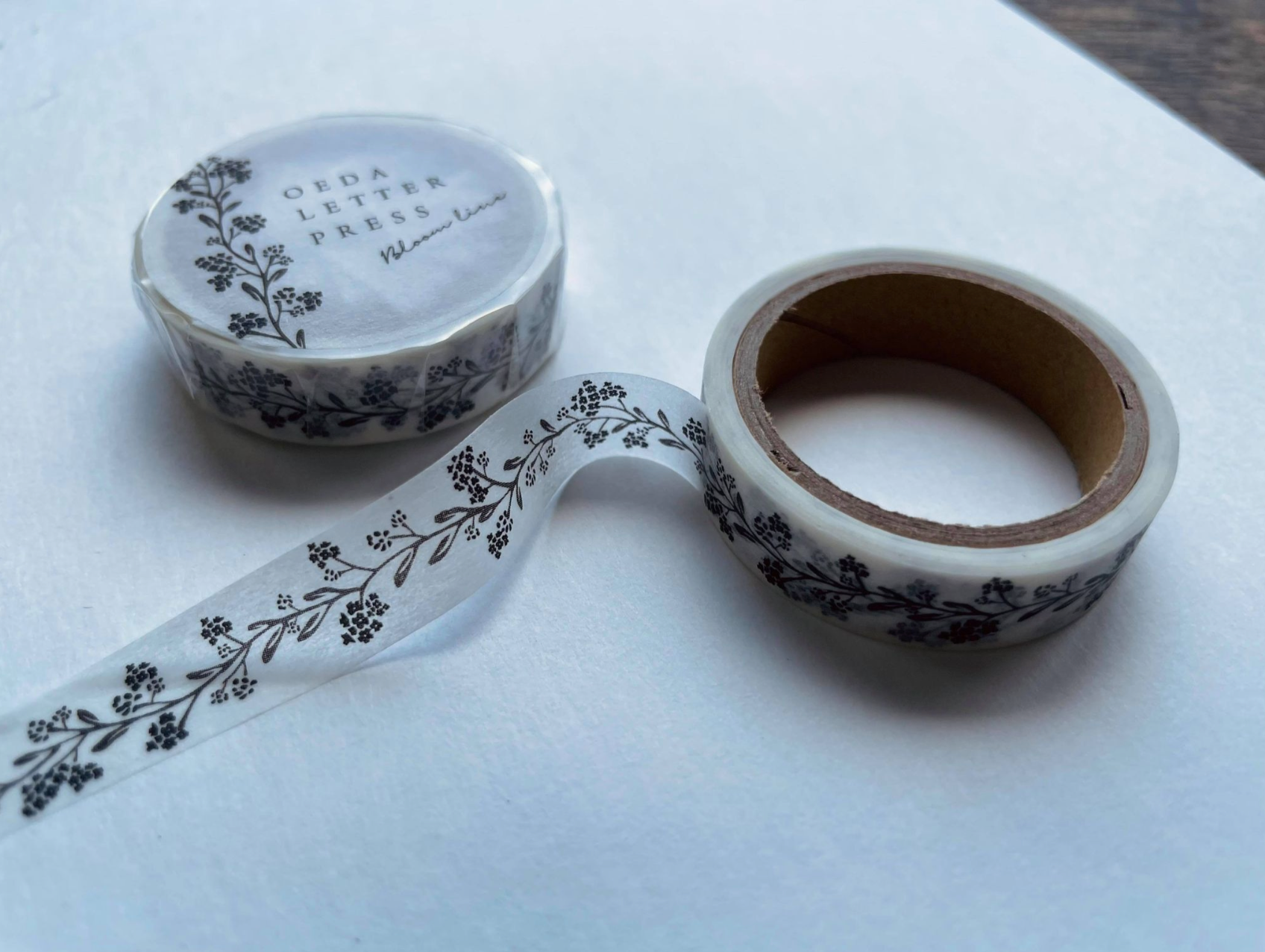 Oeda Letterpress Masking Tape-Bloom Line (4 colours) - Smidapaper Ikigai Shop