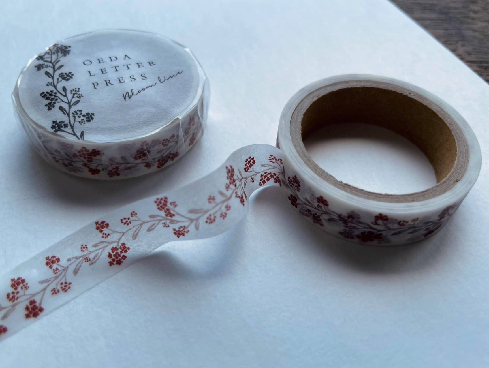 Oeda Letterpress Masking Tape-Bloom Line (4 colours) - Smidapaper Ikigai Shop
