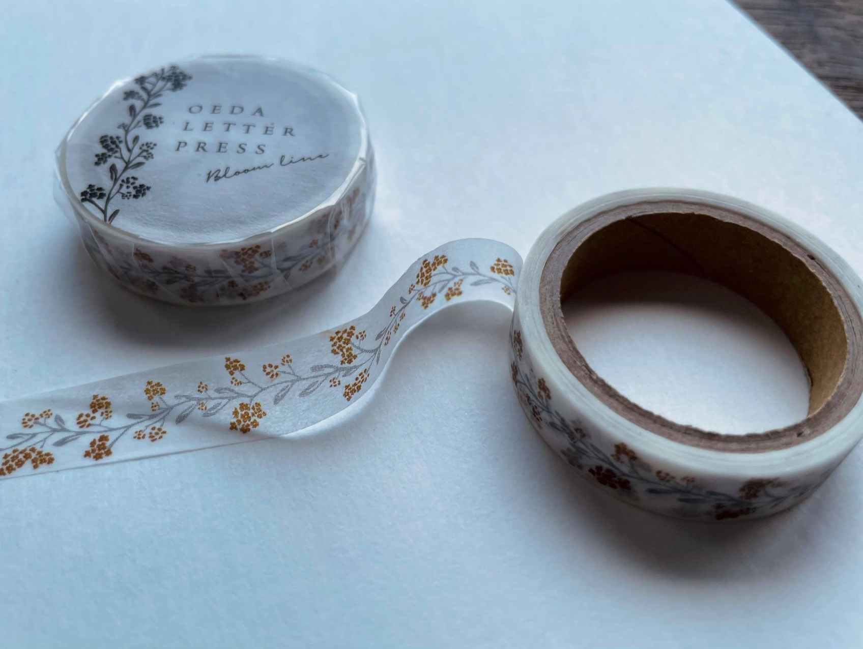 Oeda Letterpress Masking Tape-Bloom Line (4 colours) - Smidapaper Ikigai Shop
