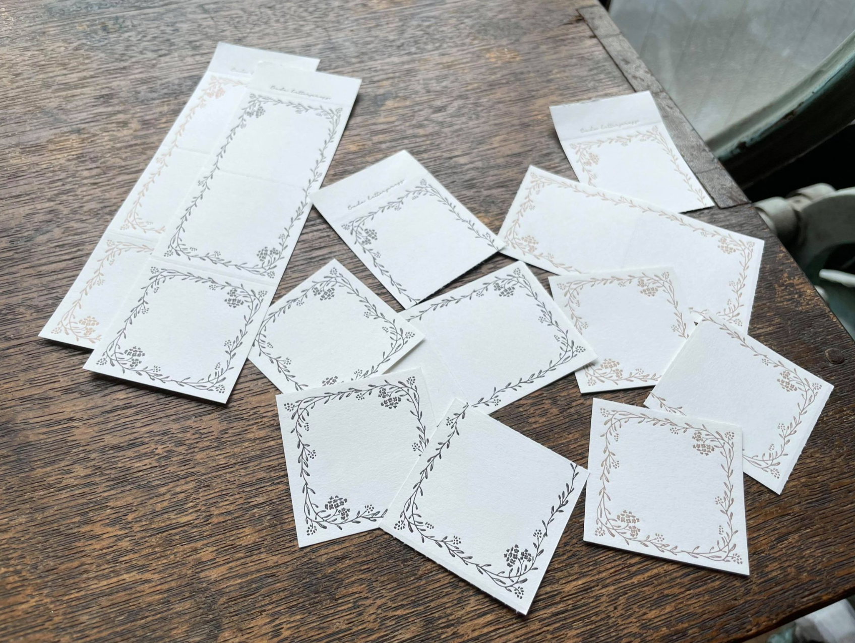 Oeda Letterpress 3 Pattern Noble Label Book (2 Colours) - Smidapaper Ikigai Shop