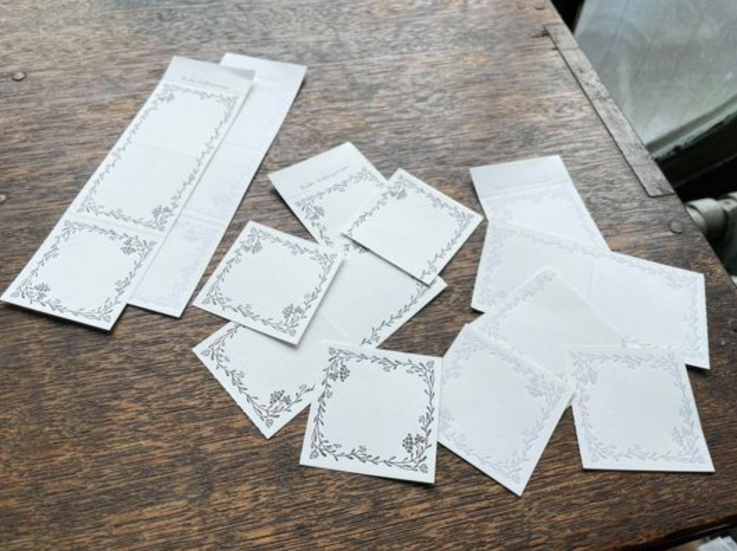 Oeda Letterpress 3 Pattern Noble Label Book (2 Colours) - Smidapaper Ikigai Shop