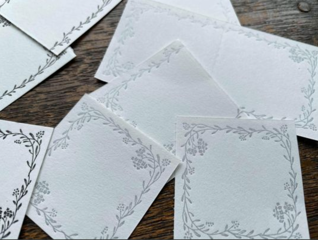 Oeda Letterpress 3 Pattern Noble Label Book (2 Colours) - Smidapaper Ikigai Shop