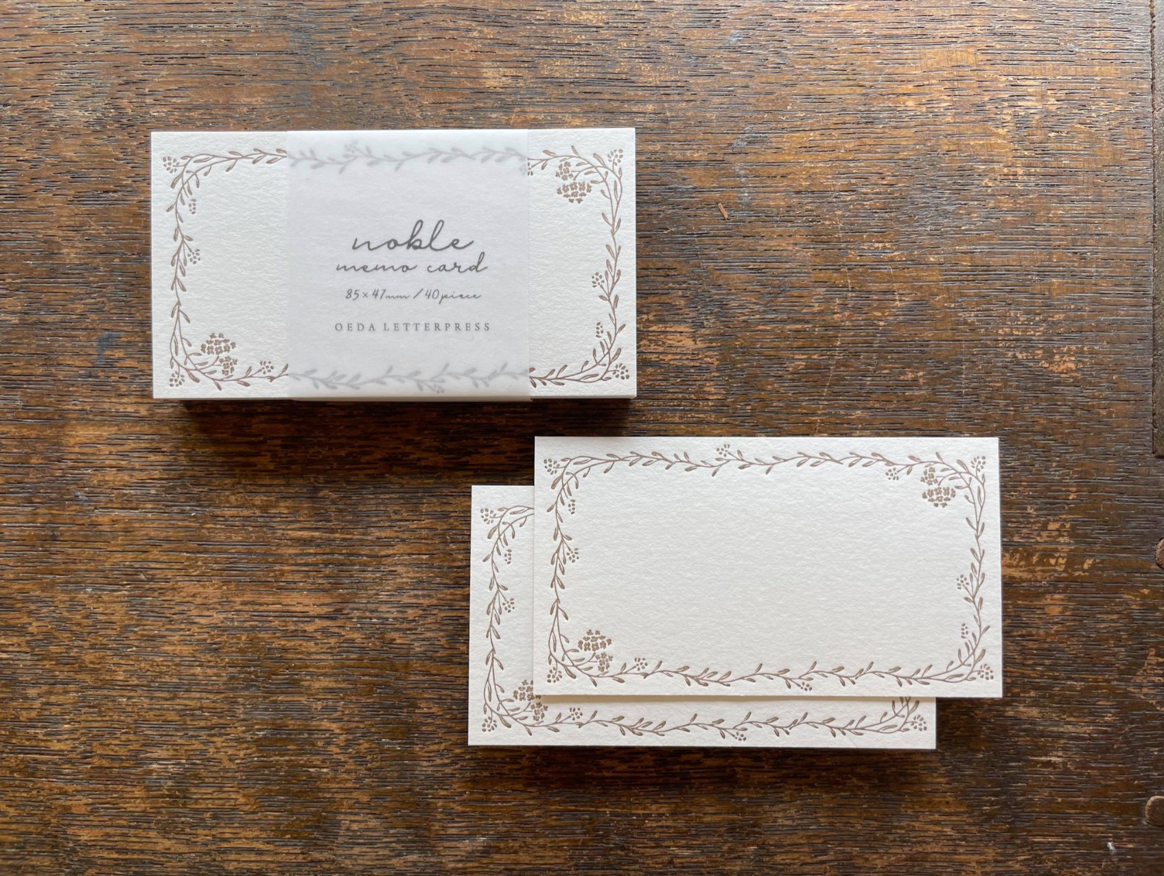Oeda Letterpress Noble Memo Card (3 colours) - Smidapaper Ikigai Shop