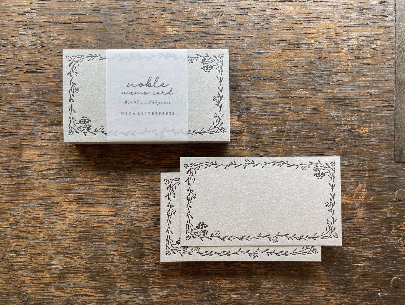 Oeda Letterpress Noble Memo Card (3 colours) - Smidapaper Ikigai Shop