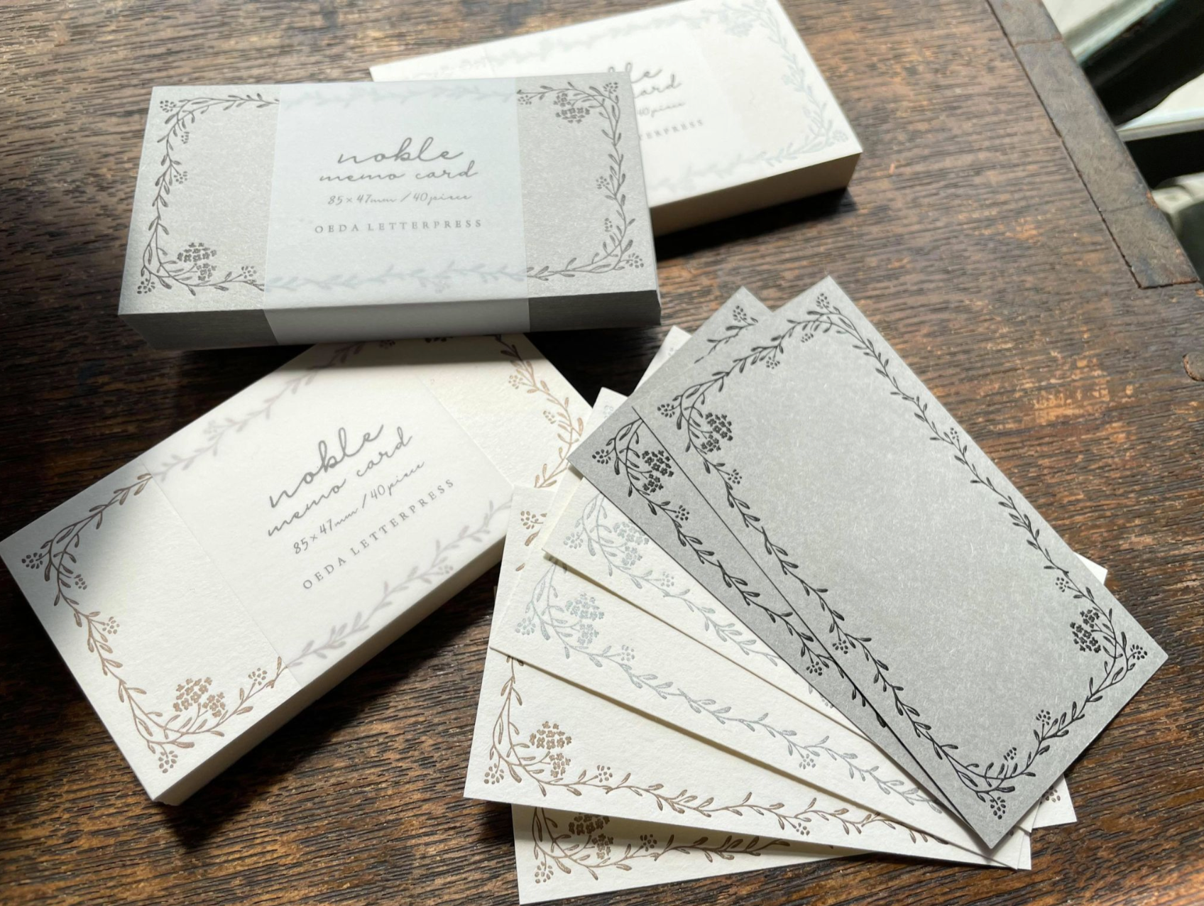 Oeda Letterpress Noble Memo Card (3 colours) - Smidapaper Ikigai Shop