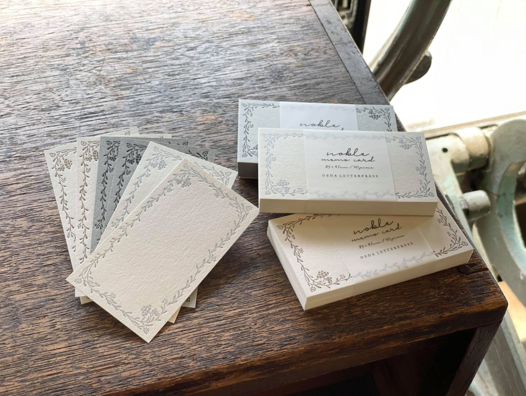 Oeda Letterpress Noble Memo Card (3 colours) - Smidapaper Ikigai Shop