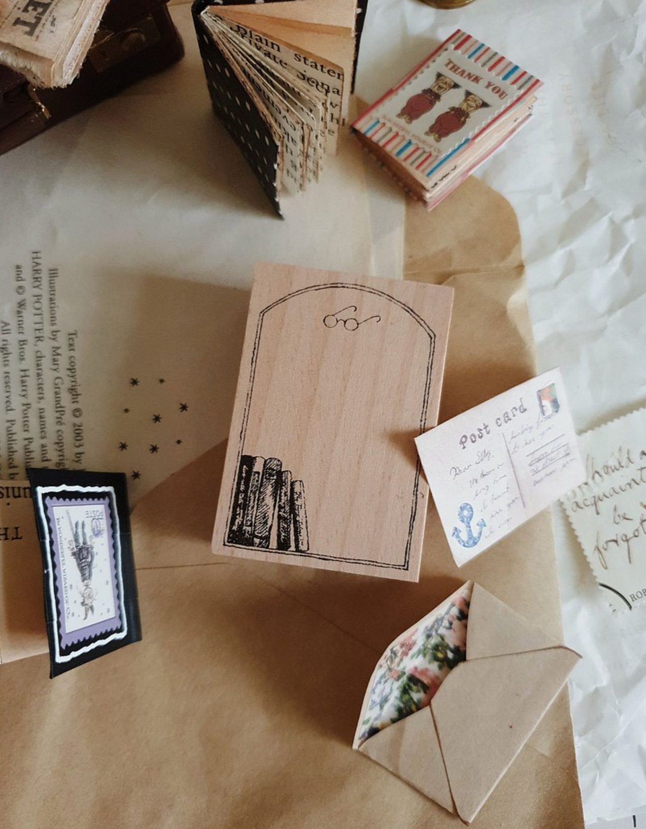Yeoncharm Book Frame Rubber Stamp - Smidapaper Ikigai Shop